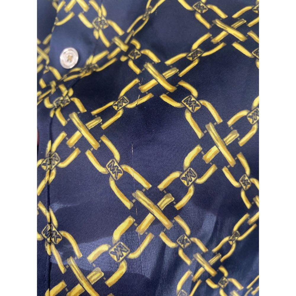 Michael by Michael Kors Women's Black and Gold Chain print Blouse Shirt Sz 6 - Picture 5 of 11